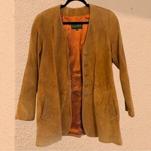 Vintage Danier leather suede jacket tan